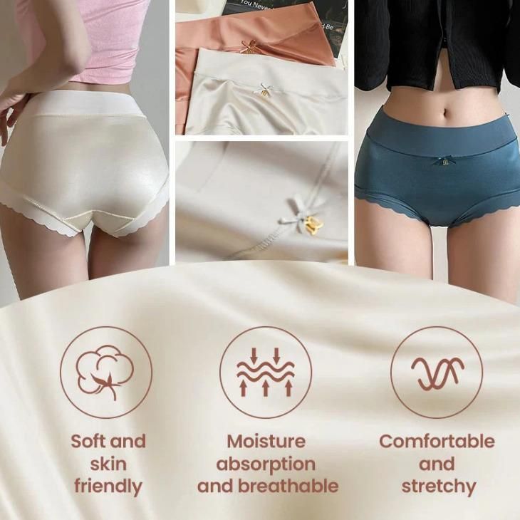 Satin Ice Silk Seamless Panties Pack of 1